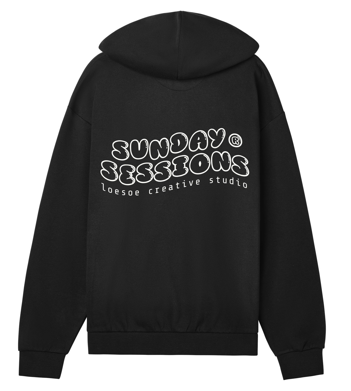 sunday sessions zip hoodie black