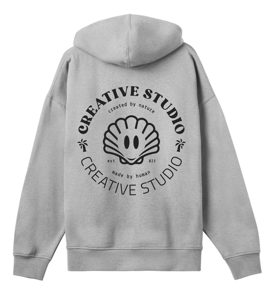 creative studio hoodie grey