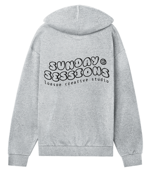sunday sessions zip hoodie grey
