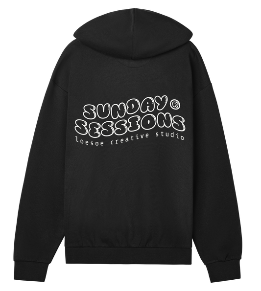 sunday sessions zip hoodie black