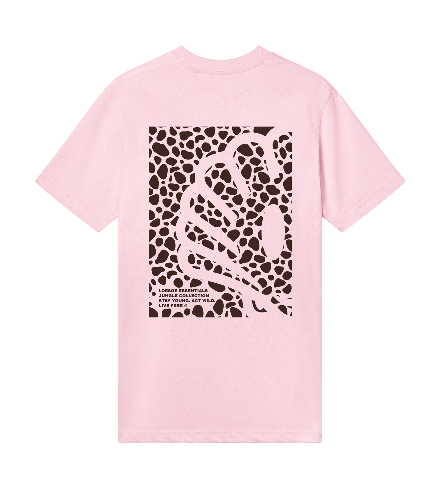 loesoe jungle cheetah camouflage tee pink