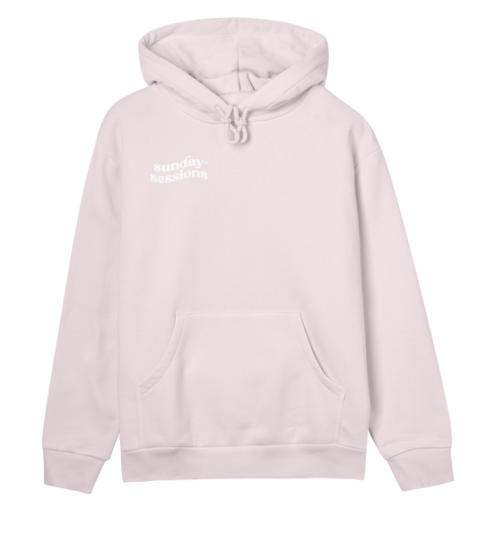 sunday sessions soft pink hoodie
