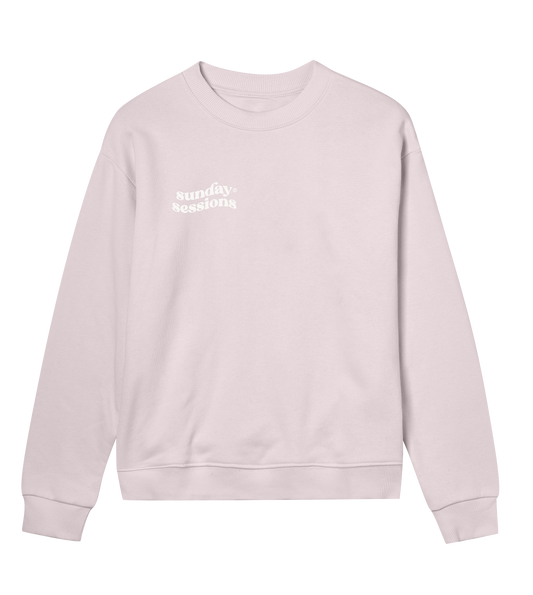 sunday sessions soft pink crewneck